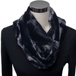 Black Fuzzy Infinity Scarf